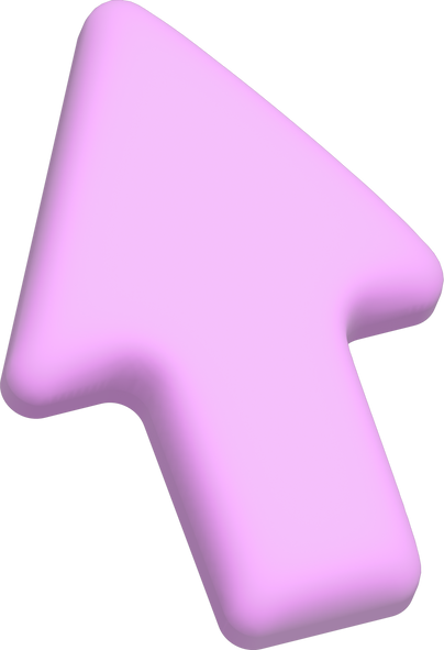 Purple 3d arrow pointer